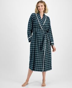 in stock Womens Flannel Pajamas, Womens Flannel, Flannel Robe, Holiday Plaid, Flannel Pajamas, Cotton Viscose, Charter Club, Plaid Flannel, Pajamas Women