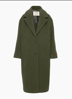 Green Wool Coat, Oversized Wool Coat, Great Coat, Wind Protection, Cocoon Coat, Single Breasted Coat, Thick Sweaters, Green Wool, Cashmere Coat