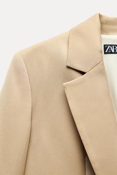 OVERSIZED SATIN EFFECT BLAZER - taupe brown | ZARA United States Zara Long Sleeve Single Breasted Blazer, Zara Formal Long Sleeve Blazer, Zara Single Breasted Long Sleeve Blazer, Zara Single-breasted Long Sleeve Blazer, Classic Collared Outerwear For Office, Winter Blazer With Structured Shoulders And Long Sleeves, Business Casual Long Sleeve Outerwear With Structured Shoulders, Business Casual Blazer With Structured Shoulders And Long Sleeves, Business Casual Outerwear With Structured Shoulders