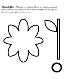 an image of a flower cut out from paper with scissors and glue on it, ready to be colored