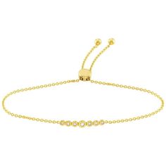 14K Yellow Gold Adj. 9.50" Graduated 1/10ct Diamond Bezel Bolo Bracelet - Women. Get ready to fall in love with the unparalleled beauty and sophistication of our 14K gold adjustable bolo bracelets. Theses bolo bracelets are nothing short of luxurious and versatile. They can be adjusted to fit any wrist size up to 9.50, making them a truly thoughtful and personalized piece of jewelry. Unique and trendy, they offer style with a touch of elegance that is perfect for any occasion. The high-quality 14K gold material ensures durability and longevity, making it a worthwhile investment. These bracelets are sure to add a touch of glamour to any outfit, providing a breathtaking accent that is both timeless and unforgettable. Size: one size.  Gender: female.  Age Group: adult. Bolo Bracelet, Bracelet Women, Jewelry Unique, Bezel Diamond, Gold Material, Womens Bracelets, Fall In Love, Gender Female, Womens Watches