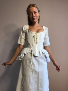 18th Century Fitted Victorian Dress With Historical Design, Sweeney Todd Costume, Plain White Dress, 18th Century Clothing, 18th Century Fashion, Century Clothing, Women's Costumes, Rococo, 18th Century