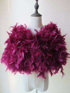 Description Commodity; Real ostrich feather fur cape with Fither /wedding Accessories Material: Real ostrich feather and Imitation silk cloth  Color:Purple Red; Size : Fit  bust winth  100cm ; the Below arc length about ;120cm=47.24inch;           The wide of cape about 34cm=13.3inch; 1 inch=2.54cm,(size error 1-2 cm) Friendship remidner: 1.All of our raw material is from artificial breeding. 2.If you have any questions, please contact us by EBAY MESSAGE in time. we will try to resolve your conc Burgundy Pink Wedding, Bridesmaid Shawl, Wedding Fur, Fur Cape, Fur Wrap, Fur Shawl, Fur Stole, Ostrich Feather, Net Fabric