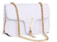 Versatile embossed handbag with V decoration and tassel, gold-plated strap.   Vegan white leather. Measures 7.25 inches length x 6.9 inches height.  Depth is approximately 3 inches. White Shoulder Bag With Gold-tone Hardware As Gift, White Bags With Gold-tone Hardware As A Gift, White Bags With Gold-tone Hardware For Gifts, White Leather, Cross Body Handbags, Purses And Handbags, Crossbody Bags, Vegan Leather, Etsy Accessories