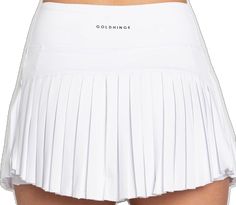 Summer White Tennis Skirt With Built-in Shorts, Chic White Skirt With Built-in Shorts, White 4-way Stretch Skirt With Built-in Shorts, White Tennis Skirt With Built-in Shorts, White Skort With Built-in Shorts For Summer, White Mini Skirt With Built-in Shorts, Sporty Spring Skirt With Wide Waistband, White Skirted Bottoms With Built-in Shorts, White Skirted Skirt With Built-in Shorts