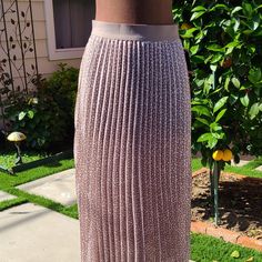 This Beautifully Detailed Pleated Midi Skirt Is Perfect For All Occasions. With The Elastic Waistband, It Is Easy And Comfortable To Wear But The Pleats Give You An Elevated Look. Pair With Booties And Tights In The Winter And Sandals In The Spring. Skirt Is Not Lined. Measurements Lying Flat: Xsmall: Waist: 13", Length: 32" Small: Waist: 14", Length: 32" Medium: Waist: 15", Length: 32" Large: Waist: 16", Length: 32" Xlarge: Waist: 18", Length: 32" Xxlarge: Waist: 19", Length: 32" Pleated Stretch Skirt For Party, Pleated Stretch Party Skirt, Stretch Pleated Midi Skirt For Party, Stretch Midi Pleated Skirt For Party, Pleated Pencil Skirt For Party, Purple Pleated Skirt For Party, Pink Fitted Pleated Skirt For Party, Fitted Purple Pleated Lined Skirt, Fitted Pink Pleated Skirt For Party