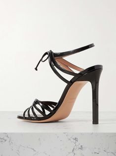 Luxury Leather Strappy Lace-up Sandals, Luxury Lace-up Sandals With Ankle Strap, Designer Leather Strappy Sandals, Leather Sandals With Reinforced Heel And Strappy Design, Leather Strappy Sandals With Reinforced Heel, Luxury Leather Lace-up Open Toe Sandals, Luxury Leather Open Toe Lace-up Sandals, Tom Ford Shoes, Eyewear Shop