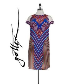 GOTTEX 100% Silk Printed Short Sleeve Multicolor Dress Women's Size.Small  | eBay Multicolor Shift Mini Dress With Short Sleeves, Color Block Summer Dress With Stretch, Fitted Color Block Dress For Day Out, Color Block Fitted Dress For Day Out, Elegant Stretch Multicolor Mini Dress, Elegant Multicolor Stretch Mini Dress, Multicolor Sheath Summer Dress, Multicolor Knee-length Mini Dress For Work, Casual Multicolor Mini Dress For Work