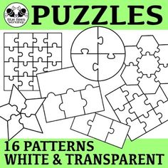 the puzzles book is filled with white and transparent puzzles