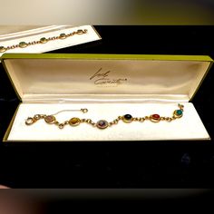 Sarah Coventry “Lady Coventry Collection” Multi Colored Bracelet - Gold Tone In Original Box Sarah Coventry Jewelry, Sarah Coventry, Colorful Bracelets, Coventry, Bracelet Gold, Womens Jewelry Bracelets, Multi Colored, Original Box, Gold Bracelet