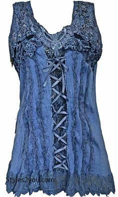 Women's Vintage Corset Tank Top In Blue and many more colors Fitted Sleeveless Tank Top With Lace Patchwork, Fitted Cami Corset With Lace Trim, Fitted Corset With Lace Top And Spaghetti Straps, Fitted Cami Top With Lace Patchwork, Spring Fitted Camisole Corset, Spring Camisole Fitted Corset, Fitted Lace Top Corset With Spaghetti Straps, Spring Camisole Corset, Sleeveless Lace Top With Corset Back