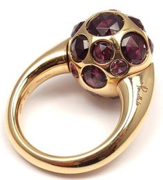 POMELLATO Harem Rhodolite Garnet Rose Gold Ring For Sale at 1stdibs Gold Ring Images, Pomellato Jewelry, Avant Garde Jewelry, Rhodolite Garnet Ring, Ring My Bell, Sparkling Jewelry, Raw Stone Jewelry, Demantoid Garnet, Vintage Cocktail Ring