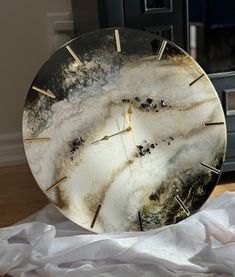 a clock that is sitting on top of a table