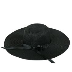 Go about your day in comfort and style with this natural and black hat. This floppy hat has a wide brim to offer your eyes, skin and hair plenty of protection from sun, all while keeping you incredibly chic. Pair with a fun dress for a stylish summer look. Details & Care: 100% paper Head Circumference: 23″ Crown Height: 4″ Brim Width: 5″ Hand wash cold, Dry flat Black Curved Brim Sun Hat For Summer, Elegant Spring Hats For Picnic, Black Wide Brim Sun Hat For Sunbathing, Lightweight Black Straw Hat, Elegant Wide Brim Fedora For Vacation, Summer Curved Brim Boater Hat For Picnic, Summer Picnic Boater Hat With Curved Brim, Black Hat With Short Brim For Vacation, Black Hat For Beach Vacation