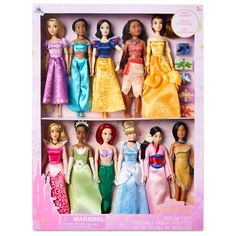 the disney princess dolls are in their boxes