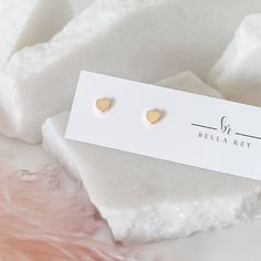 The Corley stud earrings *18k gold plated heart with stud posts *5mm *dainty *hypoallergenic *light weight 14k Gold Filled Heart Earrings As Gift, 14k Gold Filled Heart Earrings For Gift, Dainty 14k Gold Filled Heart Earrings As Gift, Dainty Hypoallergenic Heart Earrings As Gift For Her, Dainty Hypoallergenic Heart Earrings For Her, Minimalist Heart Cut Earrings For Gifts, Minimalist Heart Cut Earrings As Gift, Minimalist Tarnish-resistant Heart Earrings As Gift, Elegant Small Yellow Gold Heart Earrings