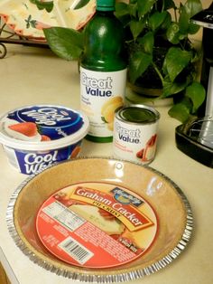 some food is sitting on a counter top