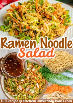 an image of ramen noodles salad on a plate