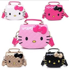 Cute Cartoon Kids Hello Cat Purse Girls Shoulder Bag Disney Hello Kitty, Shein Shopping, Women Hand Bags, Waterproof Messenger Bag, Sanrio Fashion, Waterproof Crossbody Bag, Hello Kitty Bag, Bags Cute, Cool Hello Kitty