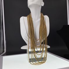 "In excellent condition Signed Christian Dior 1958 Clasp unfolds then slides out, a high quality piece that lets the necklace lay around your neckline beautifully. Clasp 1.5\" long 18.5\" shortest 7\" drape In Fabulous condition, no fading or wear, looks excellent." Givenchy Necklace, Golden Warriors, Lion Earrings, Vintage Designer, Necklace Vintage, Multi Strand Necklace, Vintage Crystal, Strand Necklace, Multi Strand