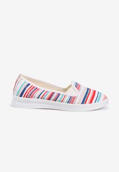 This comfy slip-on sneaker featuring a canvas fabric upper is sure to put a spring in your step. Please note: There will be variations in print due to the London Gifts, Athleisure Sneakers, Closed Toe Shoes, Walking Shoes Women, Woman Within, Swimsuits For All, Green Leaf, 7 11, Slip On Sneakers