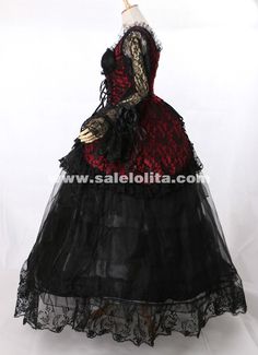 18th Century Victorian Lolita Masquerade Gown schwarz Vampire Gothic Lace Dress     Condition: Brand New   Color:  As Picture   Material: Brocade/Lace/Voile   Silhouette: Ball Gown   Sleeve Length: Long Sleeve   Dresses Length:Floor-Length   Neckline: Square Collar   Decoration: Lace   Style: Vintage   Includes: Dress Gothic Victorian Dress Costume For Halloween, Gothic Victorian Dress For Halloween Costume, Black Vampire Corset Dress For Halloween, Gothic Victorian Ball Gown For Party, Black Victorian Dress For Halloween Cosplay, Halloween Victorian Ball Gown For Party, Gothic Victorian Ball Gown Dress For Party, Gothic Victorian Overbust Dress For Halloween, Halloween Party Victorian Ball Gown Dress