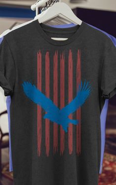 Great Fourth of july Shirts on party and ceremony for Men / Women / Kids - Eagle T-Shirt with Stripe USA 1. Complete your collection of accessories for him/her: decor, crafts, quotes, art, makeup, diy, socks, long sleeve on holiday. Greatest present for proud team, election, fathers, daughter, dad, teen, mom. Cool Presents