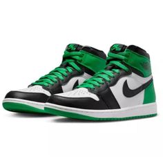 Air Jordan 1 Retro High Og 'Lucky Green' Dz5485-031 Size 10 + 11.5 Shoes Are Brand New And Have Never Been Worn. Shoes Come With Their Original Box, But The Box Is Missing The Lid. Green Jordan Shoes, Green Jordan Shoes With Laces And Round Toe, Green Jordan Shoes With Laces For Sports, Green Jordan Sports Shoes With Laces, Green Jordan Shoes With Round Toe And Laces, Green High-top Jordan Shoes With Laces, High-top Green Jordan Sports Shoes, Green High-top Jordan Shoes With Rubber Sole, Green High-top Jordan Sports Shoes