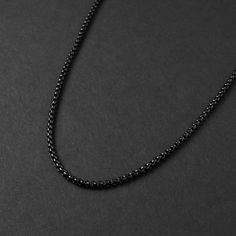 Men's Black Chain Necklace 2.5mm Box Chain Necklace Waterproof Chain Stainless Steel Chain Black Jewelry Necklace by Modern Out - Etsy Minimalist Black Chain Link Jewelry, Black Link Necklace With Adjustable Chain, Black Box Chain Link Necklace, Black Link Jewelry With Box Chain, Minimalist Black Chain Necklace With Adjustable Chain, Minimalist Black Cable Chain Necklace, Elegant Black Curb Chain Necklace, Black Curb Chain Necklace Gift, Black Box Chain Necklace