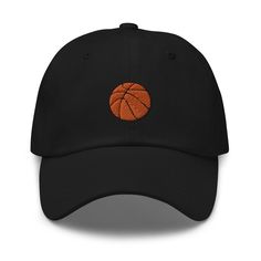 "Dad hats aren't just for dads. This one's got a low profile with an adjustable strap and curved visor. This embroidered unisex cap would be ideal for anyone that likes basketball. This comes in one size for adults. * 100% chino cotton twill * Unstructured, 6-panel, low-profile * 6 embroidered eyelets * 3 ⅛\" (7.6 cm) crown * Adjustable strap with antique buckle This product is made especially for you as soon as you place an order, which is why it takes us a bit longer to deliver it to you. Making products on demand instead of in bulk helps reduce overproduction, so thank you for making thoughtful purchasing decisions!" Adjustable Sports Dad Hat With Embroidered Logo, Adjustable Curved Visor Hat For Baseball Season, Curved Bill Fitted Hat With Embroidered Logo, Sports Dad Hat With Embroidered Logo And Curved Brim, Adjustable Dad Hat With Curved Visor For Baseball Season, Dad Hat For Baseball Season Sports Events, Curved Bill Dad Hat For Baseball Season, Baseball Season Dad Hat For Sports Events, Adjustable Curved Visor Dad Hat For Baseball