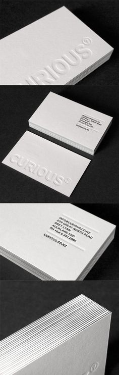 the business card is designed to look like it has been folded in two different directions