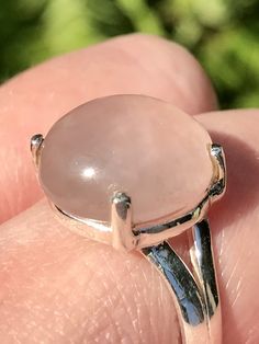 Rose Quartz Ring Size 8.75 - Morganna’s Treasures Rose Quartz Crystal Promise Ring, Rose Quartz Ring, Love Rose, Quartz Ring, Romantic Love, Unconditional Love, Sterling Silver Ring, Anger, Rose Quartz