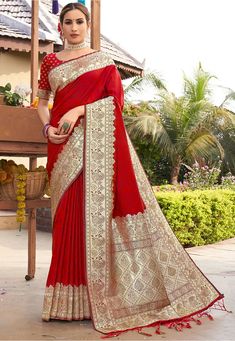 Cutwork Saree, Wedding Sarees Online, Latest Indian Saree, Lehenga Gown, Designer Silk Sarees, Red Chiffon, Raspberry Red, Designer Sarees Online