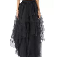 Gorgeous! Tulle Ruffle Skirt, Tiered Tulle Skirt, Skirt Collection, Tulle Skirt Black, Tulle Maxi Skirt, Black Tulle, Max Azria, Mid Length Skirts, Fashion World