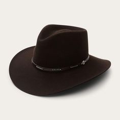 16 Llano 4X Cowboy Hat | Stetson Western Wool Hat Bands For Ranch, Western Wool Felt Hat With Flat Crown, Western Wool Hat Bands For Rodeo, Western Wool Felt Hat For Rodeo, Western Wool Hat For Western-themed Events, Western Wool Fedora For Rodeo, Western Brown Wool Felt Hat, Brown Wool Western Hat Band, Western Hat Styles