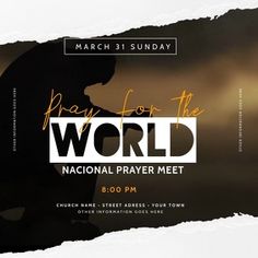 a poster with the words pray for world national prayer meet