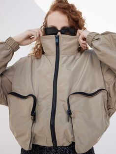 MO&Co. Women's Contrast Cropped Jacket Features : - Athleisure silhouette, gorpcore style- Elasticated drawstring hem- Multifunctional pockets with zip- Water repellent material Code: MBC1JKT013The back length of size S is 55.5cmMATERIALS & CARE Material: 100% PolyesterNote: Buckle up and wash inside outPlease select your own size in the size chart according to your figure and serve model size as a guideline.REMINDER: All items are measured manually. Please note that it's reasonable that there m Outdoor Jacket Women, Women Techwear, Womens Techwear, Athleisure Jacket, Bulky Knit, Sporty Jacket, Outdoor Jackets, Athleisure Style, Sports Wear Women