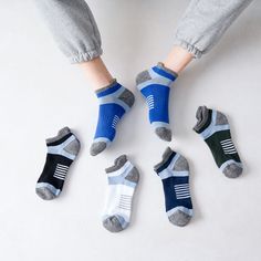 *100% Brand new and high quality * QUANTITY: 5 pairs  *Color：Like the picture. *MATERIAL:72% Cotton 26% Polyester 2%Spandex *SIZE:One Size fit EU 38-46/Us Size 7-10.5 *SEASON: Spring Summer Autumn Winter Socks Pattern, Socks Men, White Socks, Men's Socks, Sock Patterns, White Sock, Ankle Socks, Mens Socks, Design Inspo