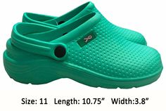 Brand New Medical Nursing Womens Comfortable Lightweight Slip Resistant Shoes Green Size 11 Size Chart Size              Length               Width 7                    9.75"                     3.6" 8                    10"                        3.6" 9                    10.25"                   3.6" 10                  10.50"                   3.7" 11                   10.75"                  3.8" Item Description:  This is Medical Nursing Womens Comfortable Lightweight Slip Resistant Shoes G Affordable Non-slip Green Sport Sandals, Cheap Green Synthetic Slippers, Cheap Green Slip-on Sandals, Cheap Green Eva Sandals, Cheap Green Non-slip Slippers, Cheap Non-slip Green Sport Sandals, Comfortable Green Cheap Slippers, Medical Nursing, Light Shoes