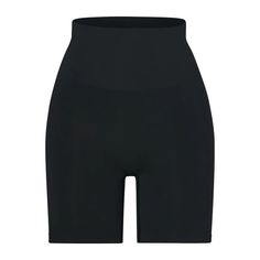 Soft Smoothing Short - Onyx | SKIMS Solid Mid-thigh Shapewear With Wide Waistband, Mid-thigh Length Shapewear With Wide Waistband, Solid Color Shapewear With Wide Waistband Mid-thigh Length, Compressive High Waist Smoothing Shorts, Compressive Shapewear Shorts, High Waist Compressive Smoothing Shorts, High Waist Compressive Shorts With Smoothing, Compressive Shapewear Shorts With Wide Waistband, High Waist Shapewear Shorts With Wide Waistband