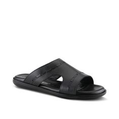 Spring Step-Benn Slide Sandal Get to wear iconic style and all day comfort only in the Benn slide sandal by Spring Step. This leather slide sandal is enhanced with an anatomic, padded footbed to provide you with adaptive comfort. Sleek, flexible faux leather sole ensures you much needed support. Classic Open Toe Beach Slippers, Slip-resistant Open Toe Synthetic Sandals, Modern Slip-on Flip Flops With Removable Insole, Slip-resistant Open Toe Casual Sandals, Classic Slide Sandals With Synthetic Material, Classic Synthetic Slide Sandals, Classic Slide Sandals, Classic Slip-on Synthetic Slides, Classic Slide Sandals For Vacation