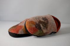 Handmade wool slippers with leather soles (size 43, insole 27,5cm.). If you wonder why should I buy wool slippers? Here are some reasons to make your decision easier: Perfect for any season: wool fibers have natural insulating properties, meaning wool felt can help regulate temperature. It provides warmth in cold conditions and is breathable, helping to keep you cool in warmer weather. It's art: During the production process, different colors of wool mix similarly to how watercolor spreads and m Comfortable Wool Slip-on Slippers, Brown Wool Slippers With Round Toe, Casual Brown Wool Slippers, Slip-on Felt Slippers For Indoor Use, Indoor Slip-on Felt Slippers, Brown Slip-on Felt Slippers, Winter Brown Slippers With Soft Sole, Winter Wool Slip-on Slippers, Comfortable Brown Wool Slippers