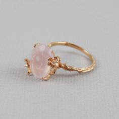 Rose Quartz Rose Gold Ring Rose Quartz Ring CZ Ring | Etsy Feminine Rose Gold Jewelry With Gemstone, Delicate Rose Jewelry For Anniversary, Delicate Rose Colored Jewelry For Anniversary, Exquisite Pink Morganite Jewelry, Delicate Rose-colored Jewelry For Anniversary, Heirloom Rose Gold Morganite Jewelry, Heirloom Morganite Rose Gold Jewelry, Delicate Gemstone Ring Jewelry, Dainty Rose Quartz Jewelry In Rose Gold