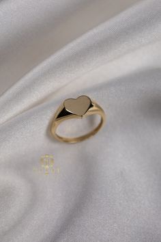 "ABOUT PRODUCT This 14K Gold Heart Ring is beautifully designed and hand crafted with our associates to make this a special gift for your loved ones. Knowing the value of our customers, We prepare each piece with extra care and attention.  ITEM DETAILS Material: 14K Gold Approx:  2.30 gram Available colors: Gold, Rose Gold, White Gold Available Sizes:  3 US to 10 US Sizes ✪ 14k Solid Gold ( Certification will be included with your order ) ✪Available 14K White, Yellow, Rose Gold (also in 10, 18K) Heirloom 14k Gold Heart Promise Ring, 14k Gold Heart Ring With Polished Finish For Wedding, Elegant Stackable Rings With Heart Charm For Gift, Classic Heart Ring With Polished Finish For Promise, Classic Stackable Heart Promise Ring, Classic Heart Cut Stackable Rings For Gift, Promise Stackable 14k Gold Signet Ring, Classic Heart Cut Stackable Rings As A Gift, Promise Stackable Signet Ring In 14k Gold