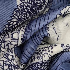 Comfortable and lightweight, this scarf is the perfect addition to your summer look. Featuring our creative drawings, it will enhance your outfit by adding a touch of uniqueness and color. 100% Washable Wool 100 x 190 cm Made in India Blue Cotton Summer Scarves, Blue Bohemian Scarves With Floral Print, Blue Silk Casual Scarves, Blue Silk Casual Scarf, Casual Blue Silk Scarves, Blue Floral Print Scarves For Summer, Summer Blue Floral Print Scarves, Casual Blue Silk Scarf For Beach, Casual Blue Silk Scarf For The Beach