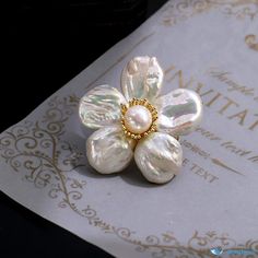 OrcaJump - Timeless Vintage Pearl Flower Brooch in White and Pink for a Sophisticated Appeal Flower-shaped Brooch For Spring Wedding, Flower Shaped Brooch For Spring Wedding, Flower Shaped Wedding Brooch For Spring, Elegant Flower Brooch For Spring, Elegant Spring Brooch Jewelry, White Flower Brooches With Flower Decoration, Formal Flower Brooch For Spring, Elegant Spring Brooch, Formal Spring Flower Brooch