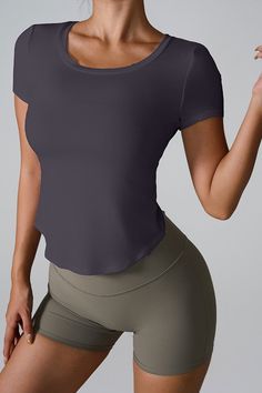 Elevate your workout style with this not so basic top that will add some spice to your gym look. Features: Basic style Sheer: Opaque Stretch: Highly stretchy Material composition: 93.2% cotton, 6.8% elastane Care instructions: Machine wash cold. Tumble dry low. Imported Size US Top Length Bust Sleeve Length S 2/4 19.7 29.9 5.5 M 6/8 20.1 31.5 5.9 L 10 20.5 33.1 5.9 XL 12 20.9 34.6 6.3 Workout Wardrobe, Maxi Dress Cocktail, Maxi Dress Formal, Basic Style, Mens Swimwear, Dress Romper, Stretchy Material, Set Dress, Plus Size Dresses