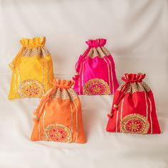 "Mixed Assorted Color Drawstring Gift Bag, India Style Wedding Gifting Potli Bag, Small Lace Pouch, Jewelry Pouch, Return Gift Indian Bag Size: 10\" x 8\" We welcome all queries and feedback." Festival Party Gift Bag Pouch, Festive Party Gift Bag Pouch, Gold Gift Bag Pouch For Celebration, Gold Celebration Gift Bag Pouch, Rectangular Wedding Gift Bag, Elegant Multicolor Pouch For Celebration, Pink Rectangular Bag For Celebration, Multicolor Pouch Bag For Celebrations, Multicolor Pouch Bag For Wedding