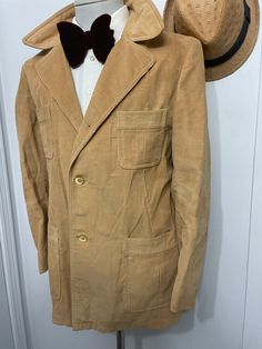 1940s Rare Norfolk Corduroy Jacket / Four Sporting Pocket Motorcycle / Mens 40s Vintage Belted Pleated Back / Size 40 / Medium / M - Etsy Brown Sport Coat With Collared Pockets, Brown Sport Coat With Suit Collar And Pockets, Brown Collared Blazer With Flap Pockets, Brown Collared Blazer With Patch Pockets, Classic Brown Button-up Sport Coat, Brown Outerwear With Suit Collar And Patch Pockets, Brown Outerwear With Patch Pockets And Suit Collar, Brown Collared Sport Coat With Pockets, Vintage Unstructured Long Sleeve Blazer