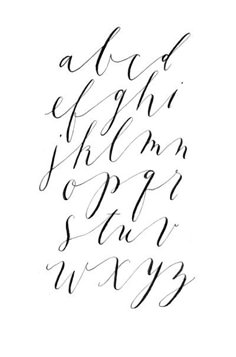 the upper and lower letters are handwritten in cursive writing with black ink